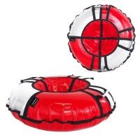 Санки надувные "X-Match", D-110 см, цвет: серый-красный