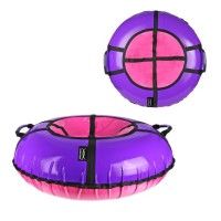 Санки надувные "X-Match", D-90 см, цвет: фиолетовый-розовый