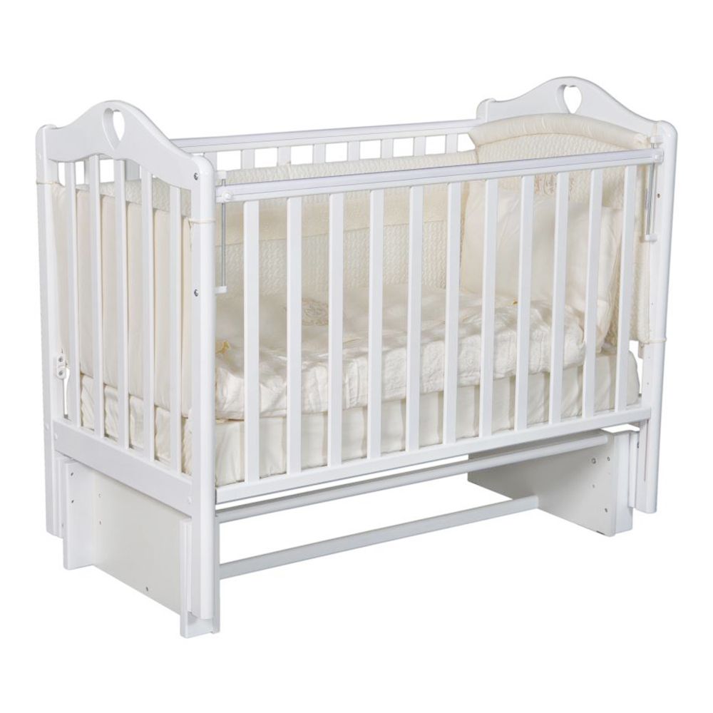 Купить Кровать детская ''Каролина-3/5'' (универсальный маятник, автостенка), цвет белый, Антел