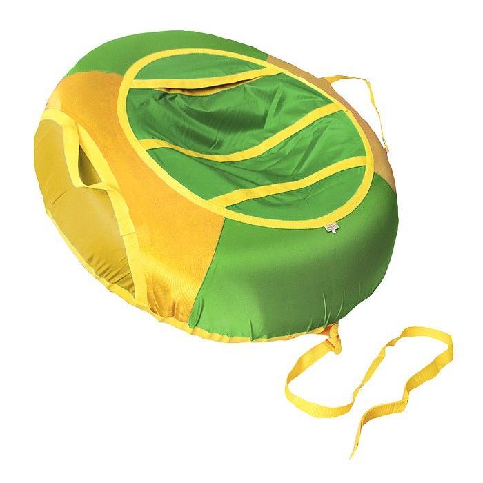 Купить Санки-ватрушка, серия "Эконом", 85см, цвет - зелено-желтый. (в пакете)
