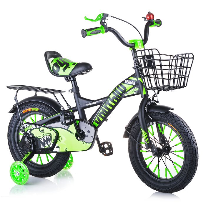 Купить Велосипед двухколесный 14",зелёный
