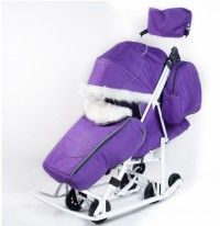 Купить Санки-коляска Pikate (цвет: снеговик, фиалка)