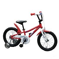 RIDE Велосипед 16" RED (красн), алюмин. рама, пласт.крылья, опорн. колеса,передн. ручн. тормоз