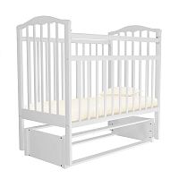 Кроватка детская ''Золушка-5'' (маятник прод.качания), цвет белый, Агат