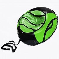 Санки-ватрушка, серия "Спорт", 100см, черно-зеленая (в пакете)