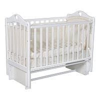 Кровать детская ''Каролина-3/5'' (универсальный маятник, автостенка), цвет белый, Антел