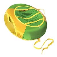 Санки-ватрушка, серия "Эконом", 85см, цвет - зелено-желтый. (в пакете)