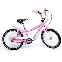 RIDE Велосипед 20" LIGHT PINK (св.розов), алюмин. рама, пласт.крылья, задний ножн, передн. ручн. тор