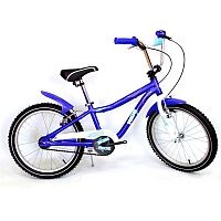 RIDE Велосипед 20" BLUE (син), алюмин. рама, пласт.крылья, задний ножн, передн. ручн. тор