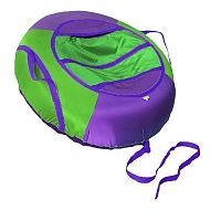 Санки-ватрушка, серия "Эконом", 85см, цвет - фиолетово - зеленый. (в пакете)